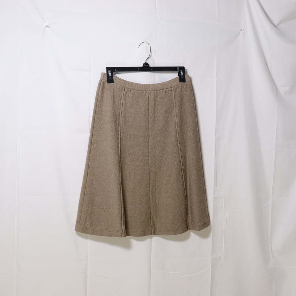 Dunollie‎ Looms Knit Skirt Brown Womens A-Line Vintage 14?